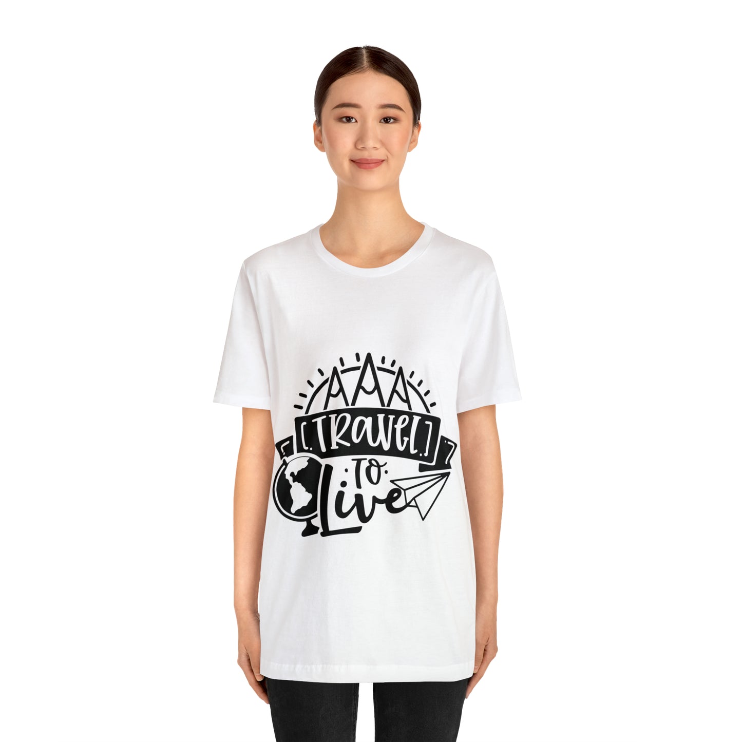 Unisex Traveling to live Jersey Short Sleeve Tee