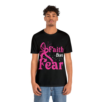 Unisex Faith over Fear Black Short Sleeve Tee