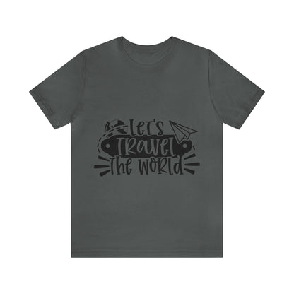 Unisex Lets Travel the World Jersey Short Sleeve Tee