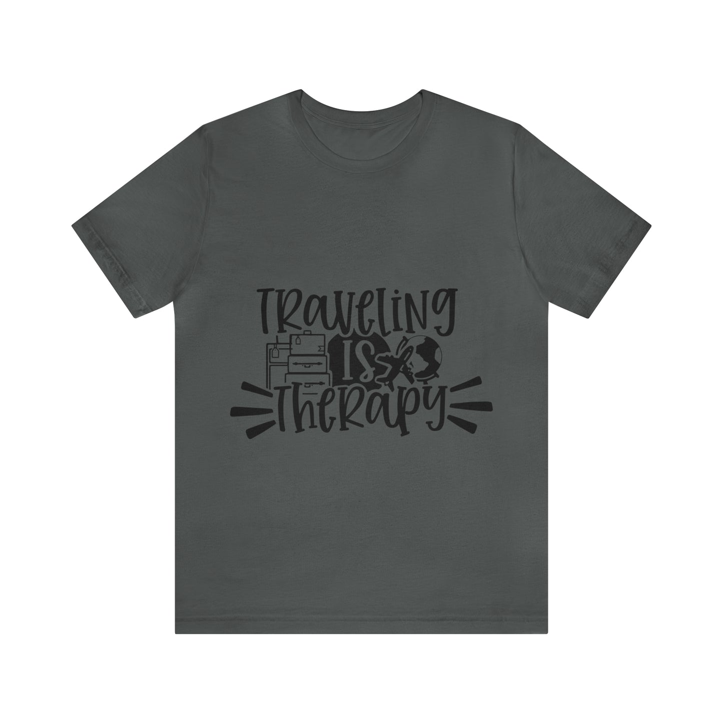 Unisex Traveling is therapy Jersey Short Sleeve Tee