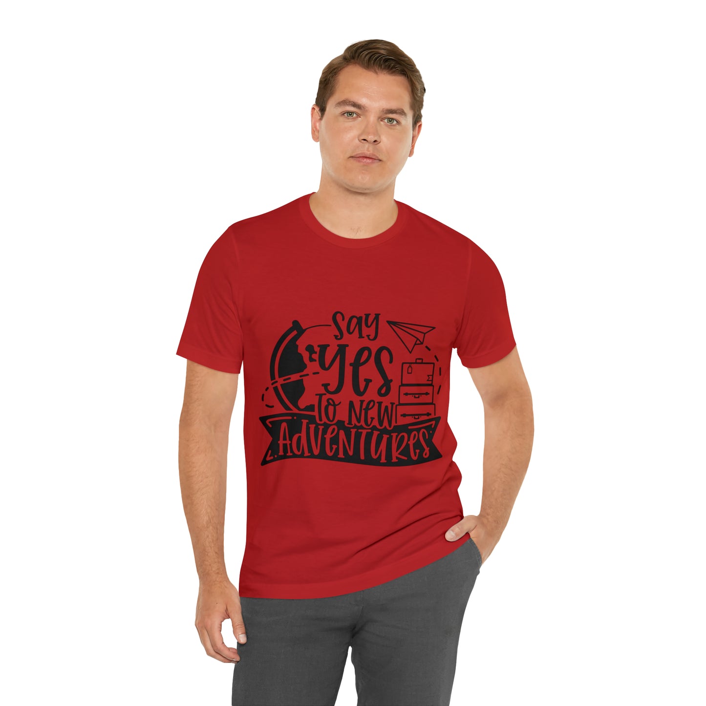 Unisex Say Yes To New Adventure Jersey Short Sleeve Tee