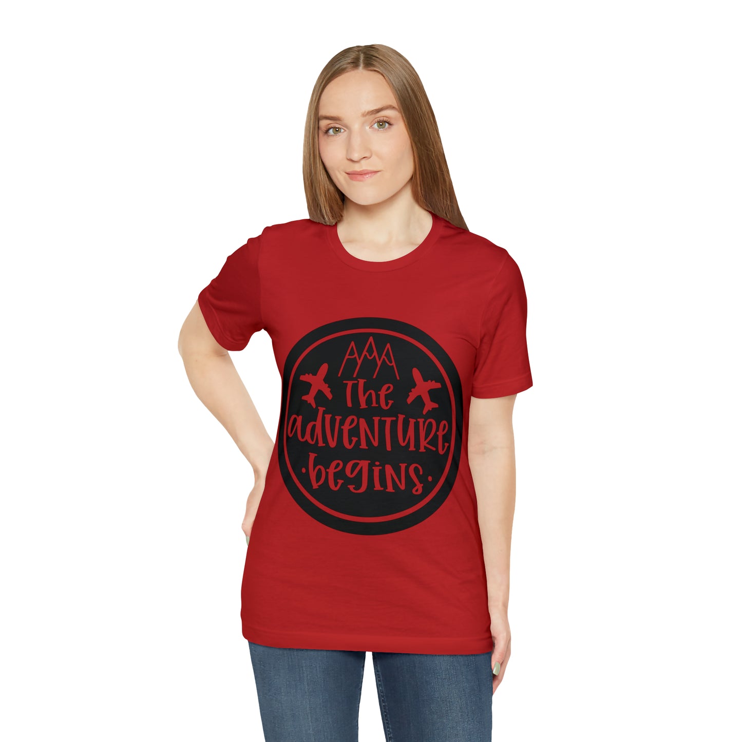 Unisex The Adventure Begins Jersey Short Sleeve Tee