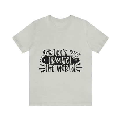 Unisex Lets Travel the World Jersey Short Sleeve Tee