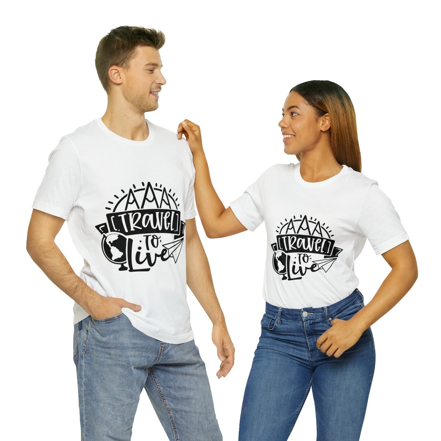 Unisex Traveling to live Jersey Short Sleeve Tee