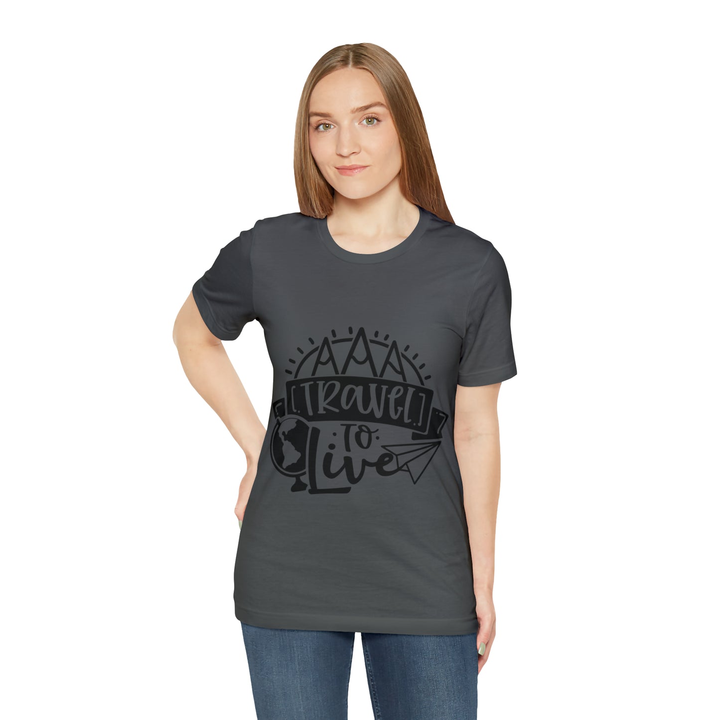 Unisex Traveling to live Jersey Short Sleeve Tee