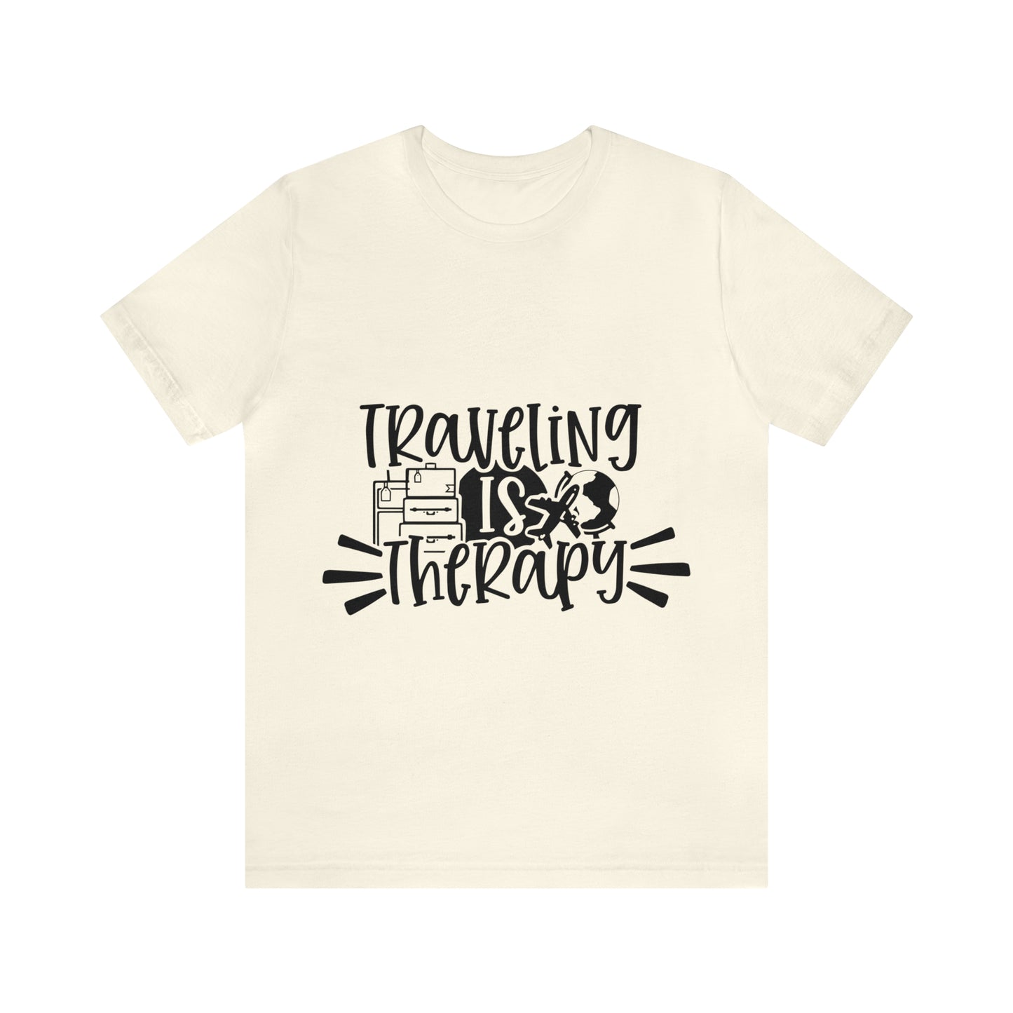 Unisex Traveling is therapy Jersey Short Sleeve Tee