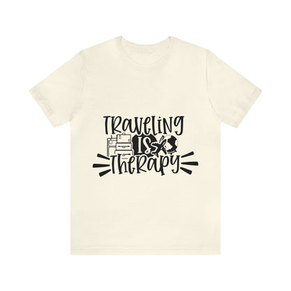 Unisex Traveling is therapy Jersey Short Sleeve Tee