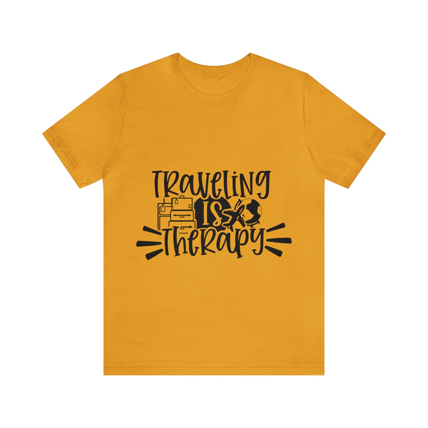 Unisex Traveling is therapy Jersey Short Sleeve Tee