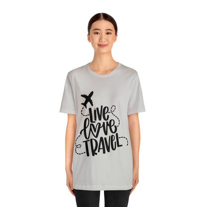 Unisex live Love Travel Jersey Short Sleeve Tee