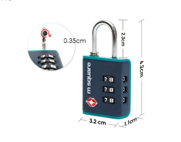 M Square TSA Lock Travel Suitcase with Anti-Theft Design