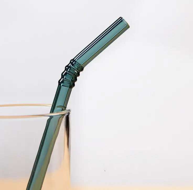 Creative Heat-Resistant Borosilicate Glass Straws