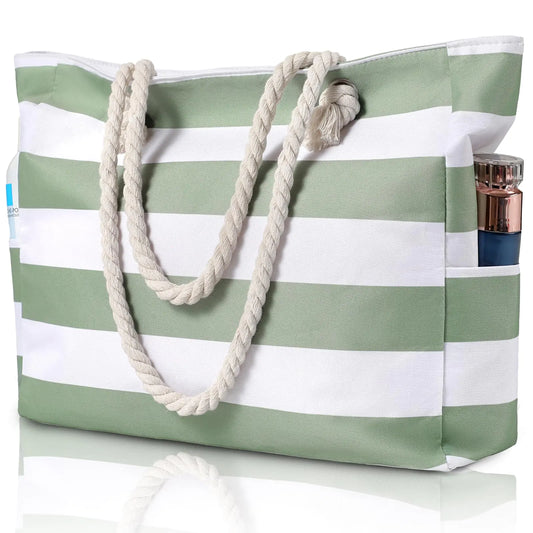 Green Beach Tote for Women – Waterproof & Sandproof