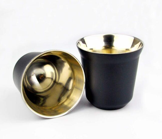 Coffee Cup Double Wall Stainless Steel Espresso Mugs - info-7699