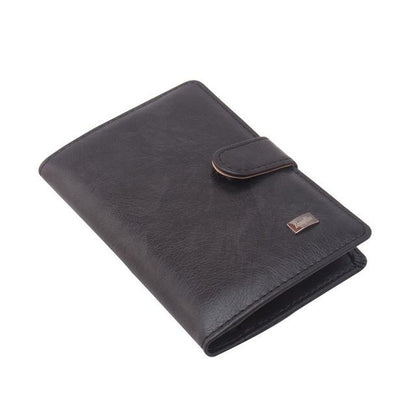 PU Leather Passport Cover Men Wallet - info-7699