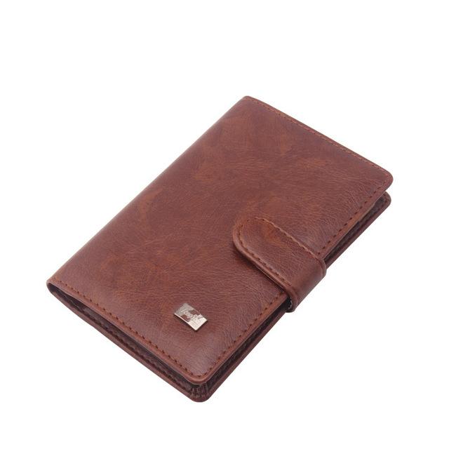 PU Leather Passport Cover Men Wallet - info-7699