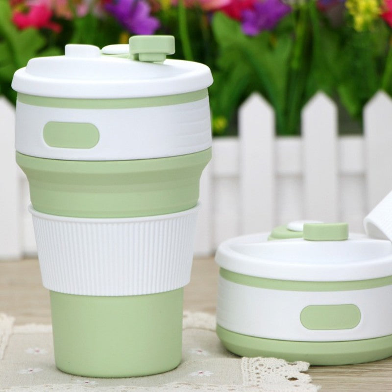 Coffee Mugs Travel Collapsible Silicone Cup Folding Water Cups BPA FREE Food Grade Drinking Ware Mug Tea Coffee Cups - info-7699