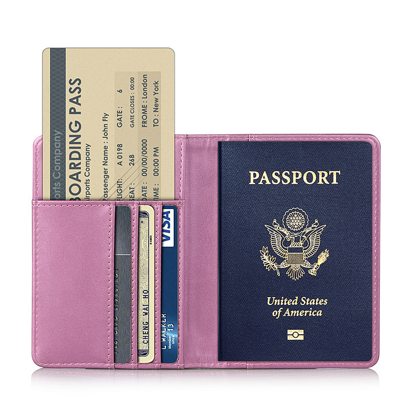 Passport Bag Protective Cover Multi-Function Ticket Holder Wallet Credit Card Document Bag - info-7699