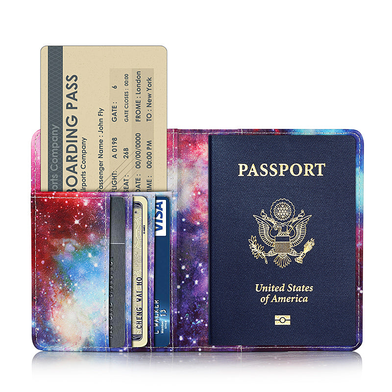 Passport Bag Protective Cover Multi-Function Ticket Holder Wallet Credit Card Document Bag - info-7699