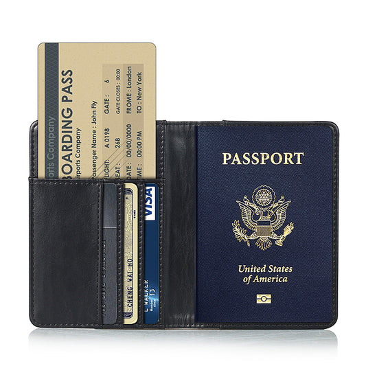 Passport Bag Protective Cover Multi-Function Ticket Holder Wallet Credit Card Document Bag - info-7699