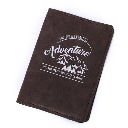 PU Leather Passport Cover Men Wallet - info-7699