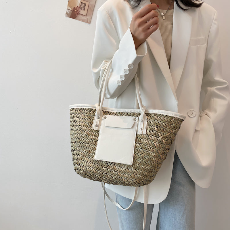 2022 Beach Basket Summer Bag Straw Bag Fashion Beach Bags Big Rattan Shoulder Bags Large Capacity Woven Bag Hand-made Handbags