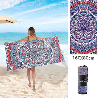 Double Sided Fleece Printed Beach Towel Microfiber Beach Towel - info-7699