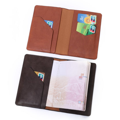 PU Leather Passport Cover Men Wallet - info-7699