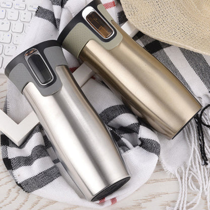 Vacuum Insulated Stainless Steel Travel Mugs Water Flask Thermal Tea Bottle - info-7699