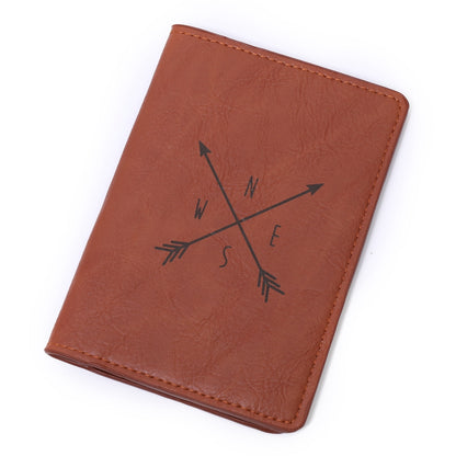 PU Leather Passport Cover Men Wallet - info-7699