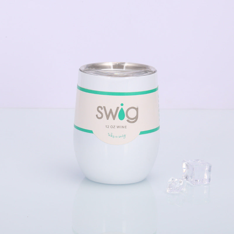 Swig Eggshell Cup 12oz Stainless Steel Wine Mug - info-7699