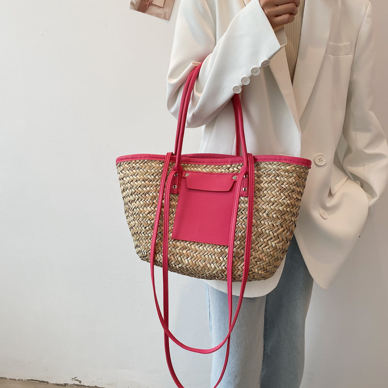 2022 Beach Basket Summer Bag Straw Bag Fashion Beach Bags Big Rattan Shoulder Bags Large Capacity Woven Bag Hand-made Handbags