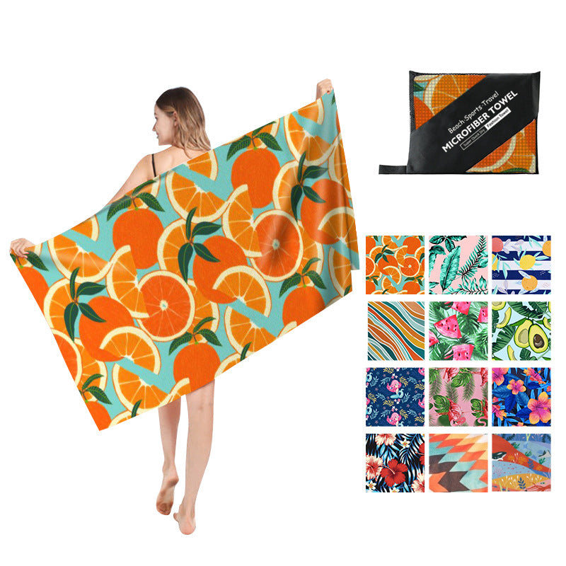 Double Sided Fleece Printed Beach Towel Microfiber Beach Towel - info-7699