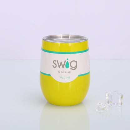 Swig Eggshell Cup 12oz Stainless Steel Wine Mug - info-7699