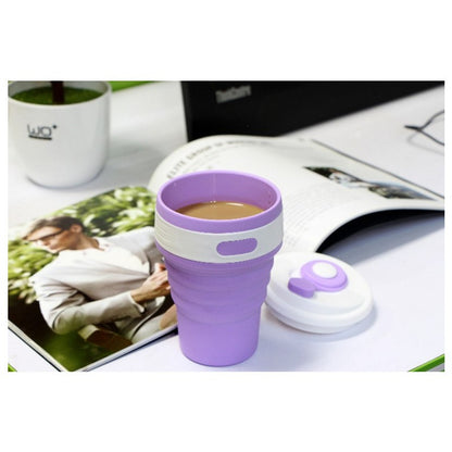 Coffee Mugs Travel Collapsible Silicone Cup Folding Water Cups BPA FREE Food Grade Drinking Ware Mug Tea Coffee Cups - info-7699