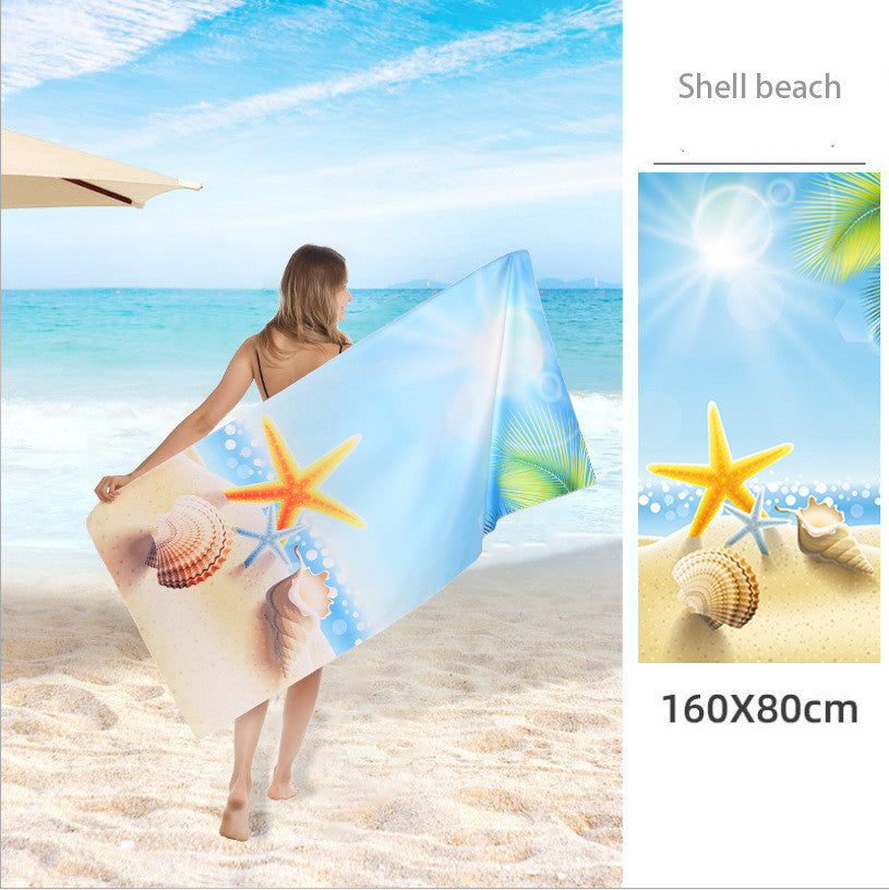 Double Sided Fleece Printed Beach Towel Microfiber Beach Towel - info-7699