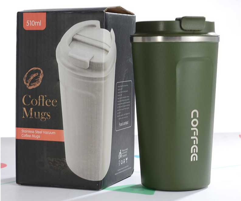 Travel Office Car Stainless Steel Thermal Vacuum Coffee Mug - info-7699