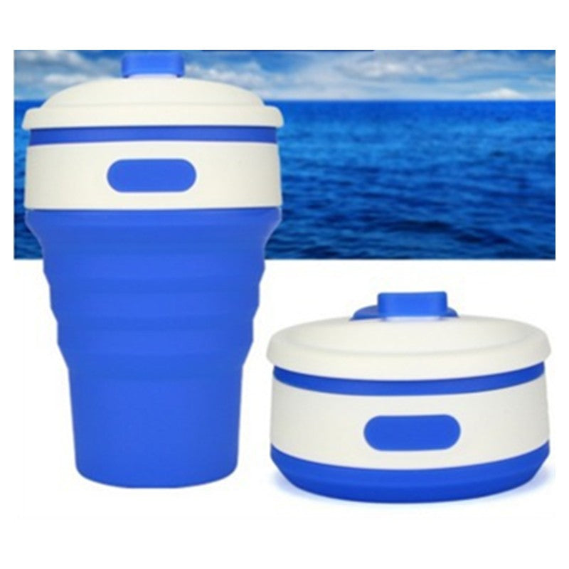 Coffee Mugs Travel Collapsible Silicone Cup Folding Water Cups BPA FREE Food Grade Drinking Ware Mug Tea Coffee Cups - info-7699