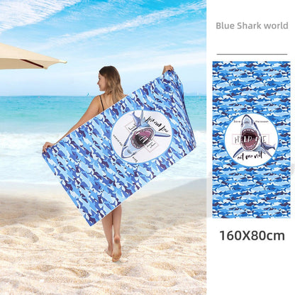 Double Sided Fleece Printed Beach Towel Microfiber Beach Towel - info-7699