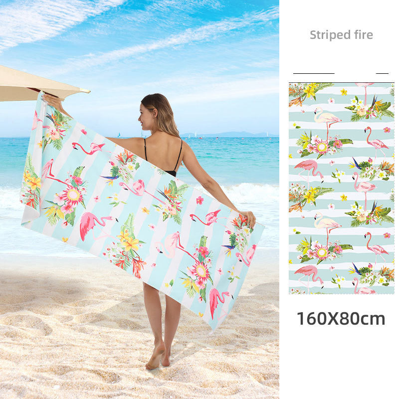 Double Sided Fleece Printed Beach Towel Microfiber Beach Towel - info-7699