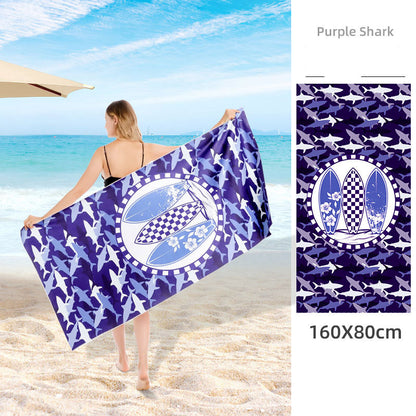 Double Sided Fleece Printed Beach Towel Microfiber Beach Towel - info-7699