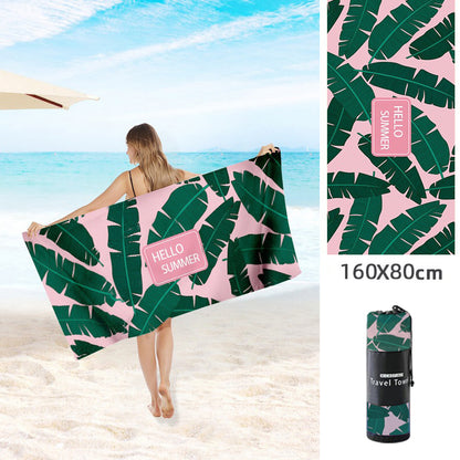 Double Sided Fleece Printed Beach Towel Microfiber Beach Towel - info-7699