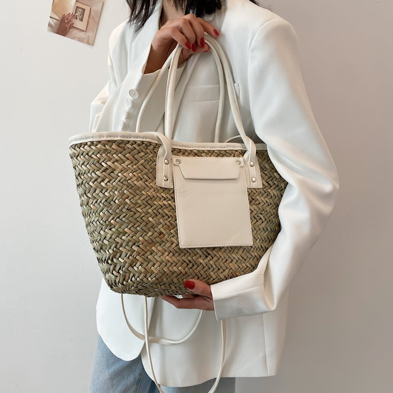 2022 Beach Basket Summer Bag Straw Bag Fashion Beach Bags Big Rattan Shoulder Bags Large Capacity Woven Bag Hand-made Handbags