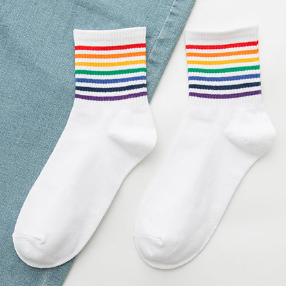 Rainbow Socks Women's Cotton Socks In Tube Socks - info-7699