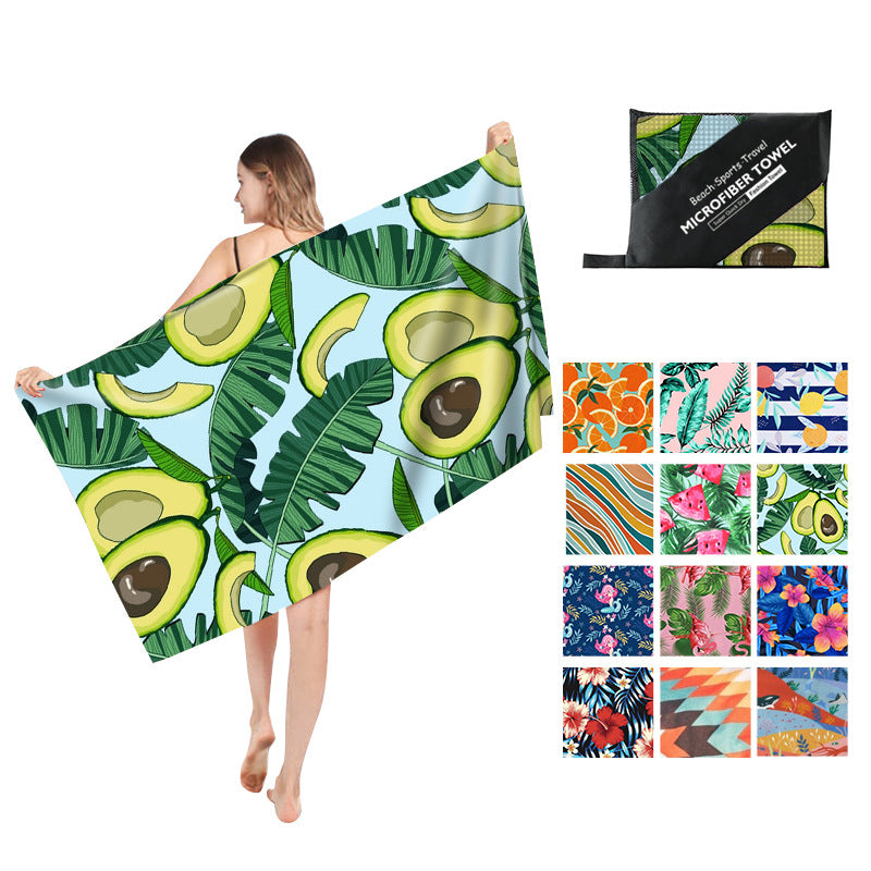 Double Sided Fleece Printed Beach Towel Microfiber Beach Towel - info-7699